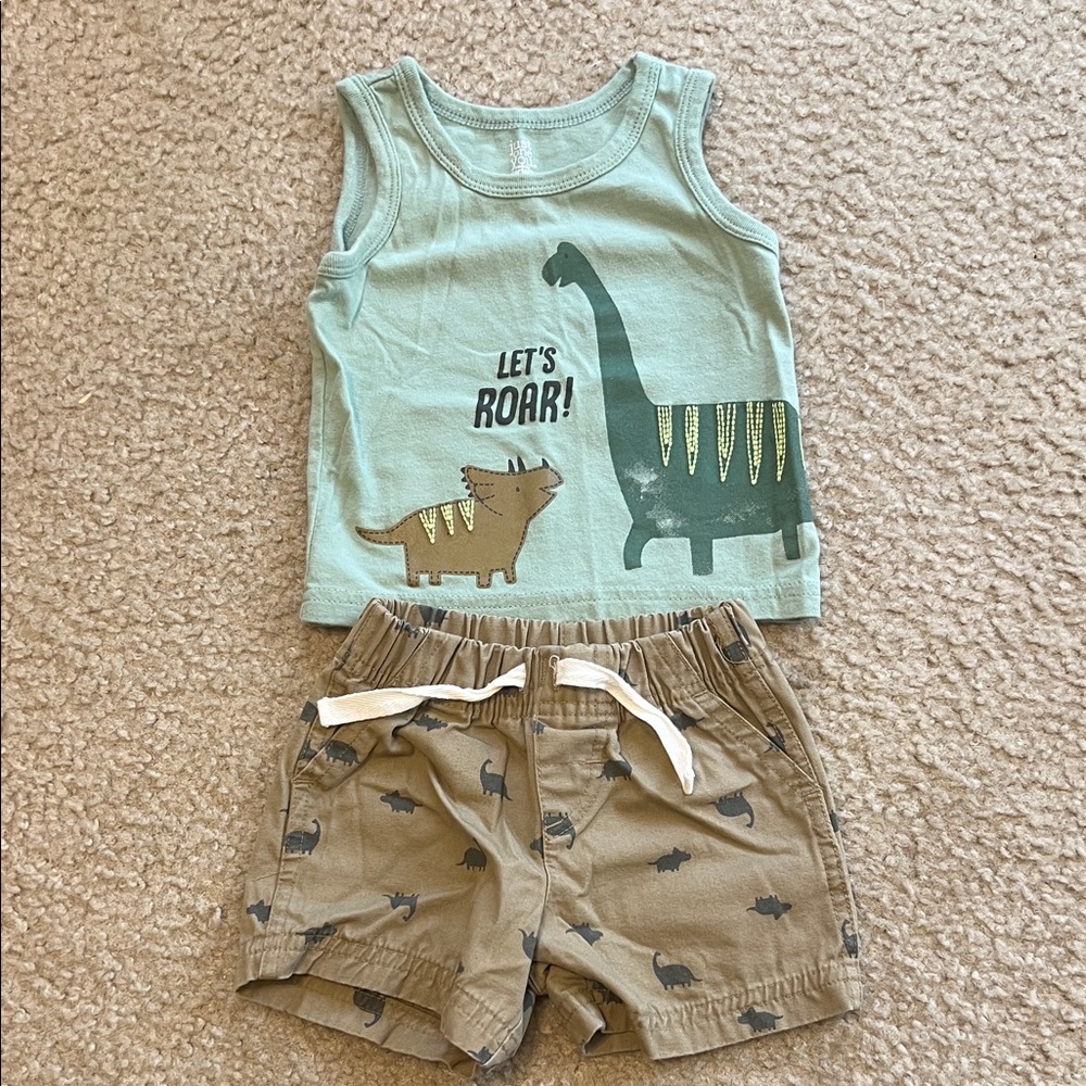 Dinosaur Tank Top and Shorts Set